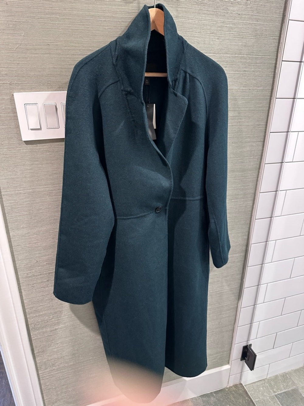 Banana Republic Dark Green Wool Coat